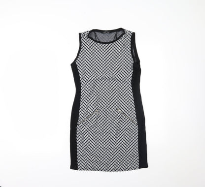 Select Womens Black Chevron  Mini  Size 12