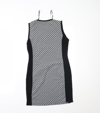 Select Womens Black Chevron  Mini  Size 12