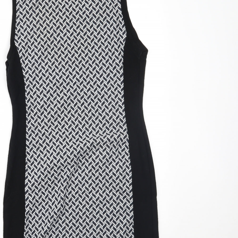Select Womens Black Chevron  Mini  Size 12