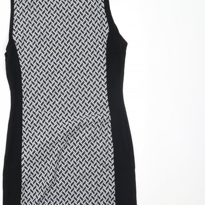 Select Womens Black Chevron  Mini  Size 12