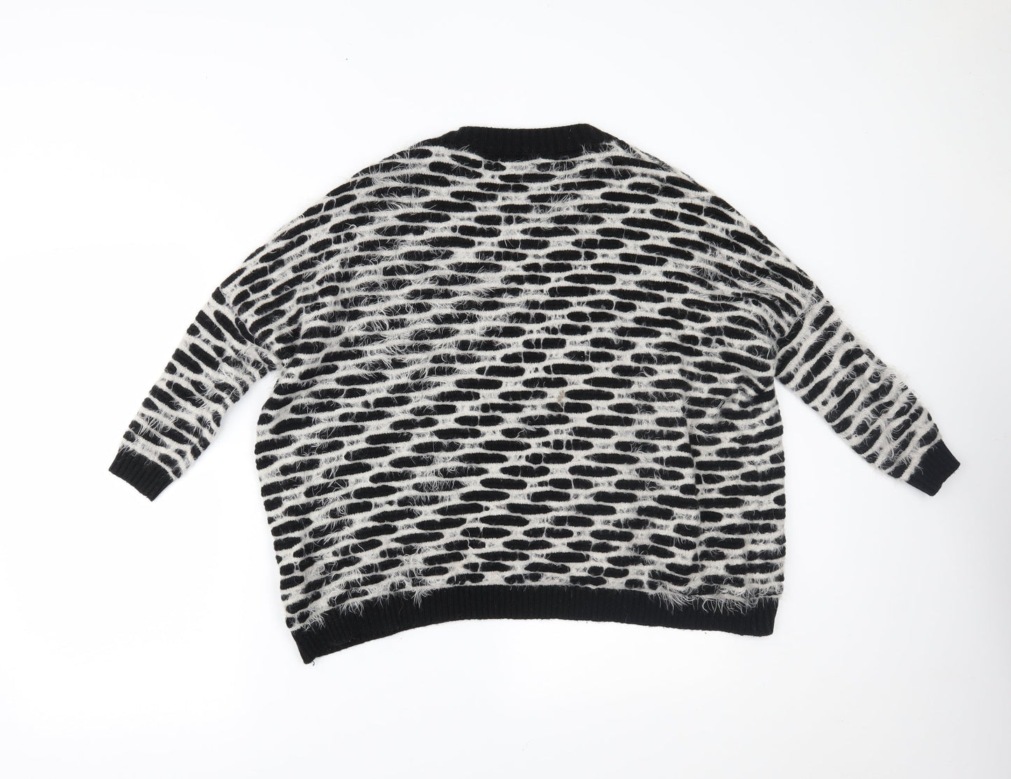 Womens UK Size L QED London Black Pullover Jumper