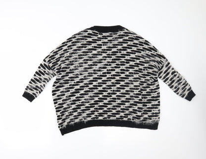 Womens UK Size L QED London Black Pullover Jumper