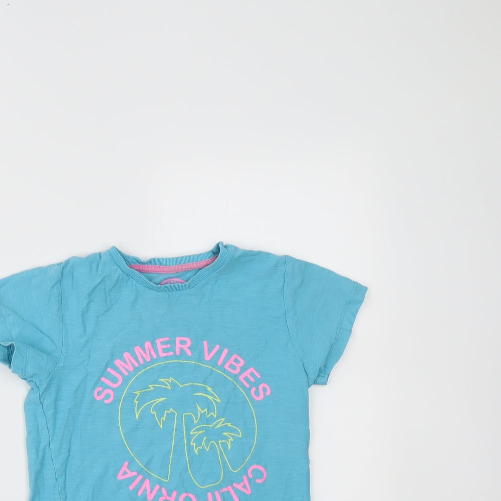 Matalan Girls Blue   Basic T-Shirt Size 8 Years