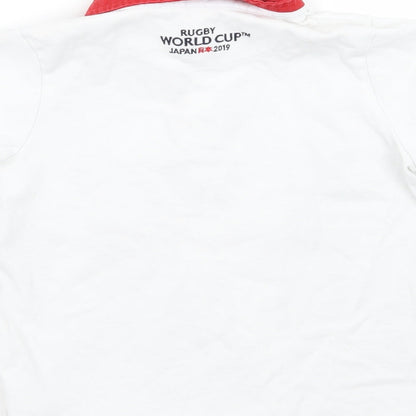 Rugby World Cup 2019 Girls White   Basic Polo Size 7-8 Years  - England