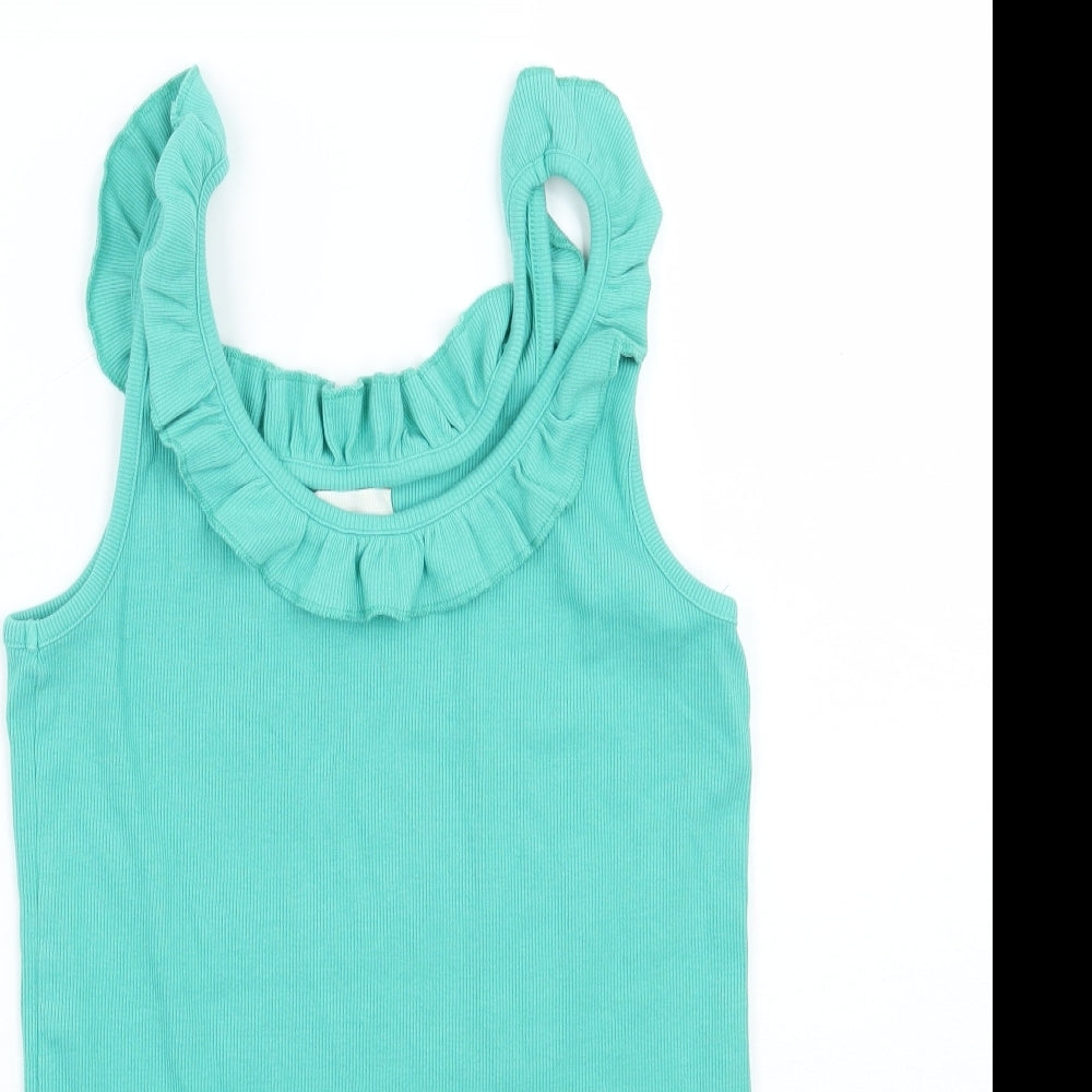 Womens UK Size 10 NEXT Green Basic Tank