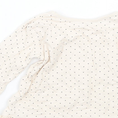 George Girls Ivory Polka Dot  Basic T-Shirt Size 9-12 Months