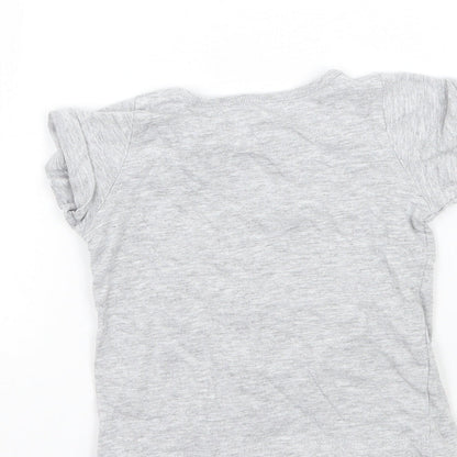 Pep&co Girls Grey   Basic T-Shirt Size 9-12 Months