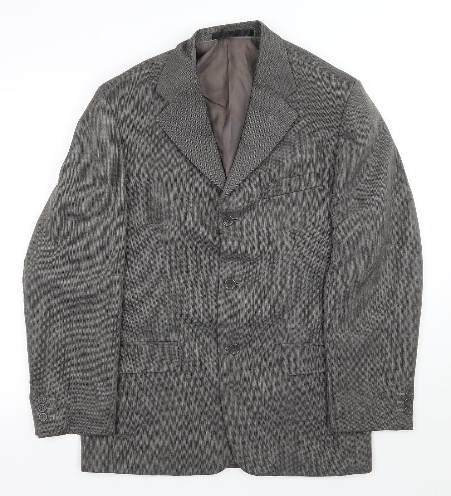 Mens UK Size 38 Armando Regular Grey Suit Jacket