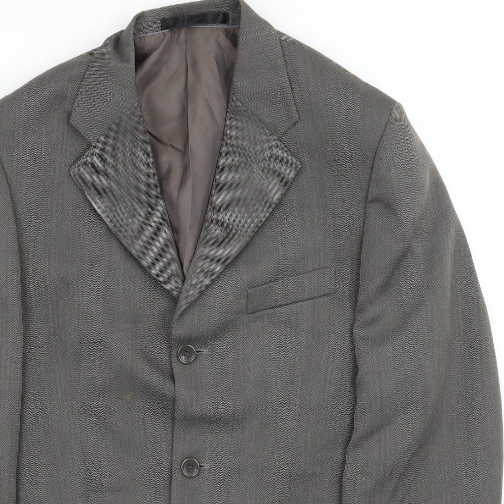 Mens UK Size 38 Armando Regular Grey Suit Jacket