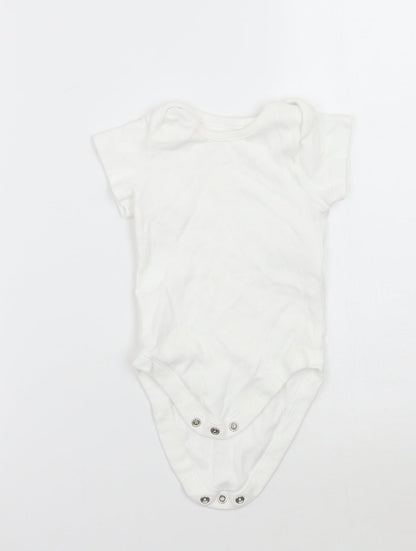 Marks and Spencer Girls White   Babygrow One-Piece Size 6-9 Months