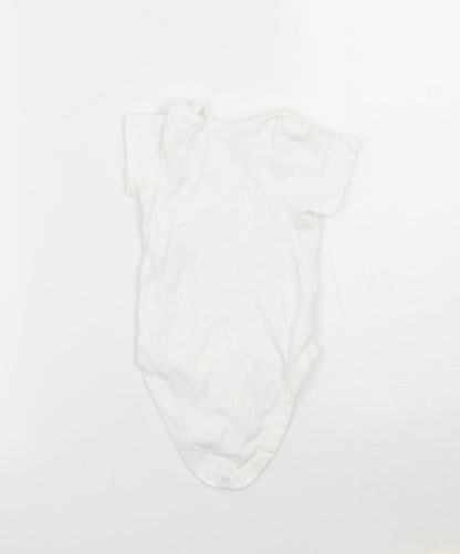 Marks and Spencer Girls White   Babygrow One-Piece Size 6-9 Months