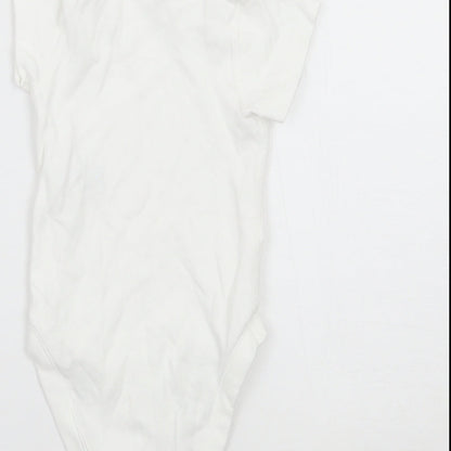 Marks and Spencer Girls White   Babygrow One-Piece Size 6-9 Months