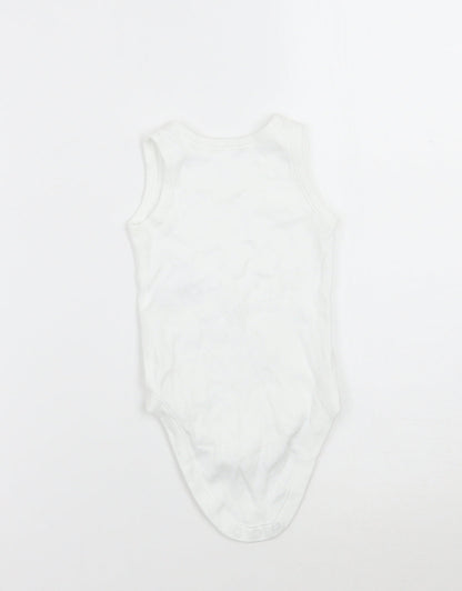Marks and Spencer Boys White   Babygrow One-Piece Size 6-9 Months