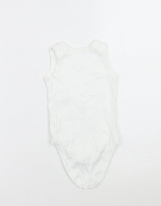 Marks and Spencer Boys White   Babygrow One-Piece Size 6-9 Months