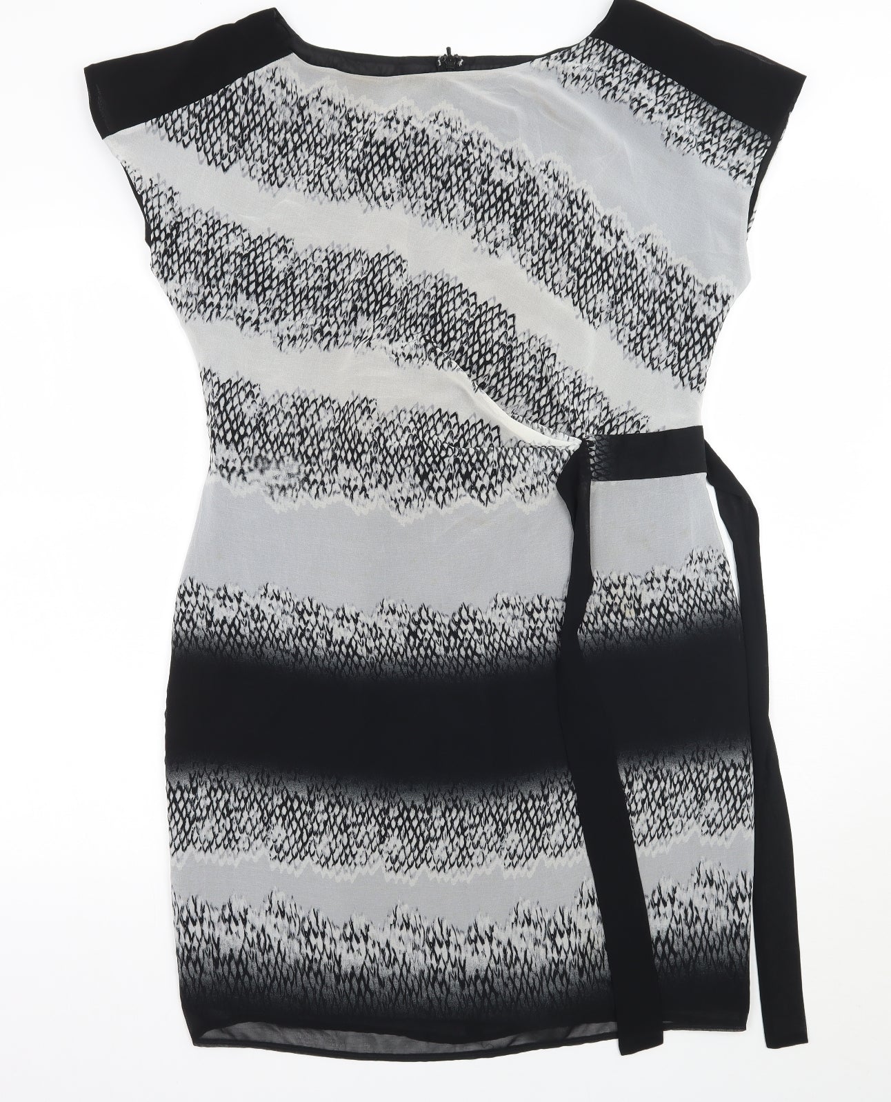 Per Una Womens Black Animal Print  A-Line  Size 14
