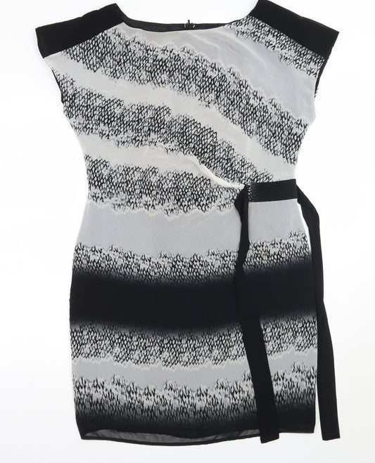 Per Una Womens Black Animal Print  A-Line  Size 14