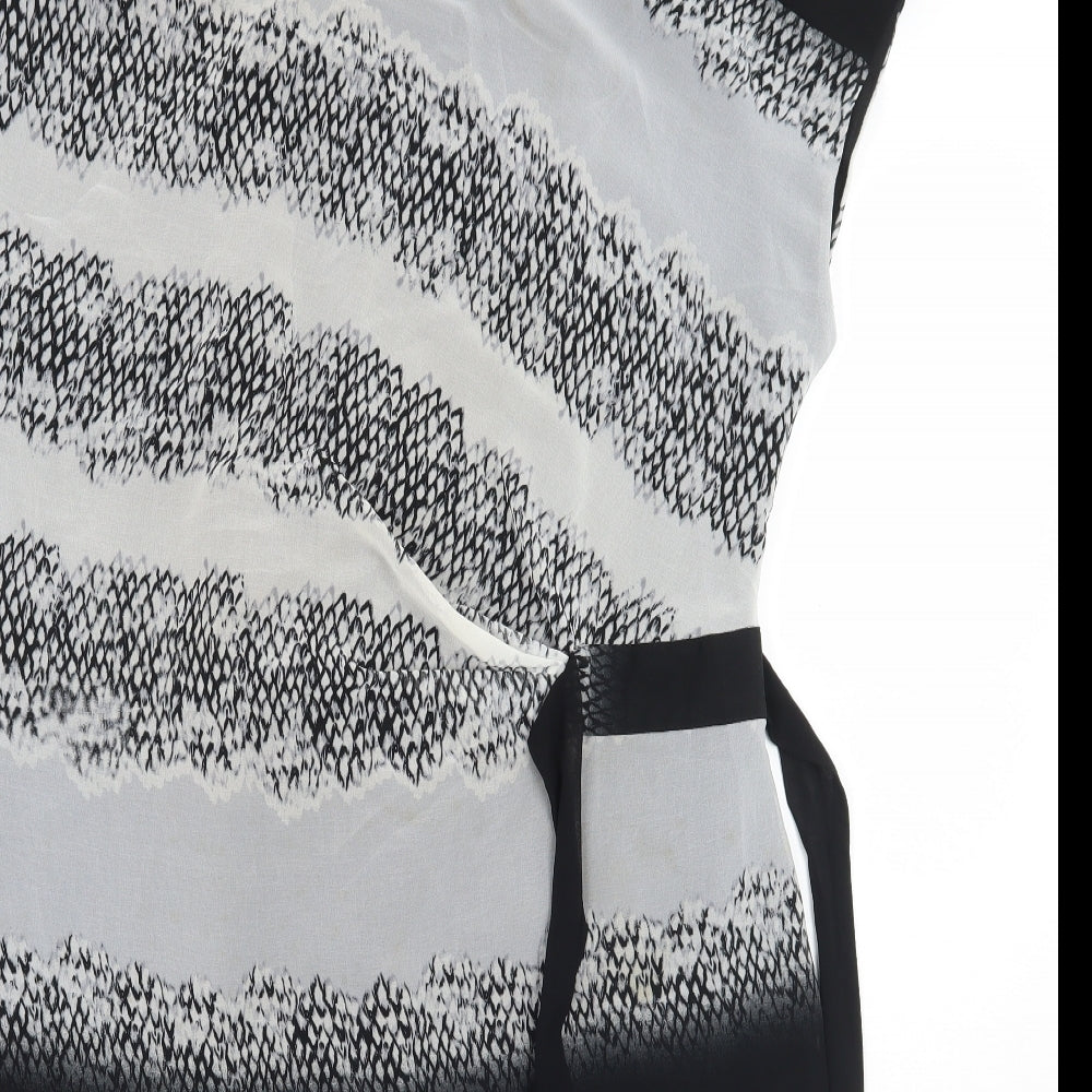 Per Una Womens Black Animal Print  A-Line  Size 14