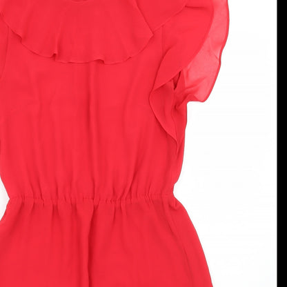 H&M Womens Red  Rayon A-Line  Size 10