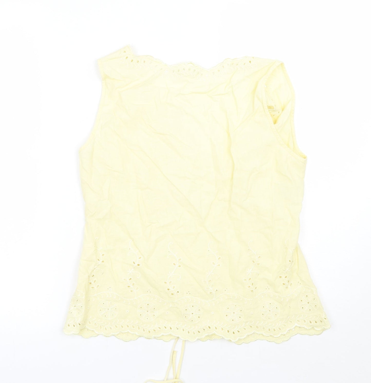 Womens UK Size 14 Marks and Spencer Yellow Basic Blouse