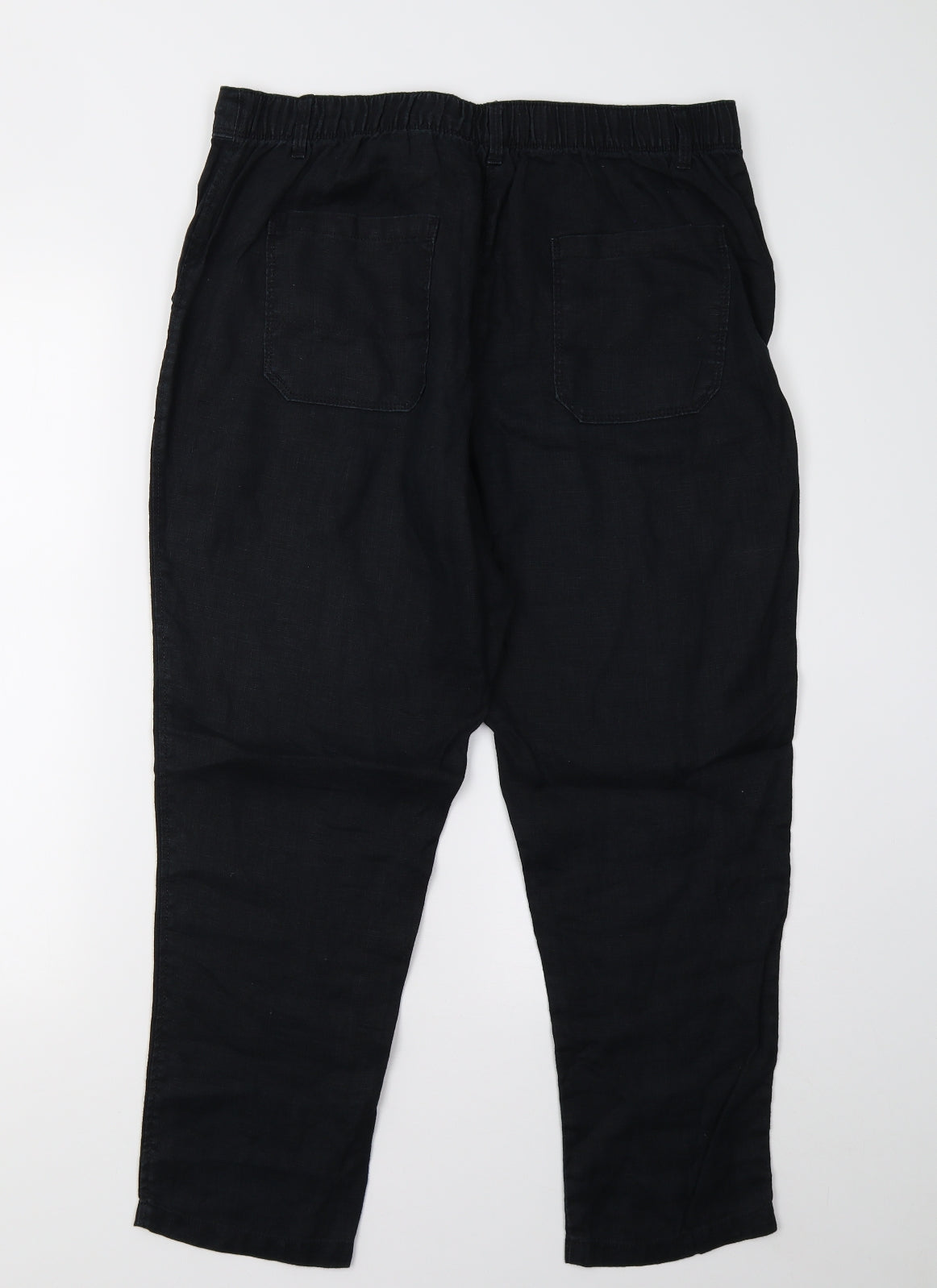Womens UK Size 16 M&S Regular Fit  Black Trousers