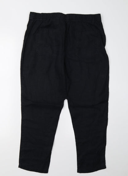 Womens UK Size 16 M&S Regular Fit  Black Trousers