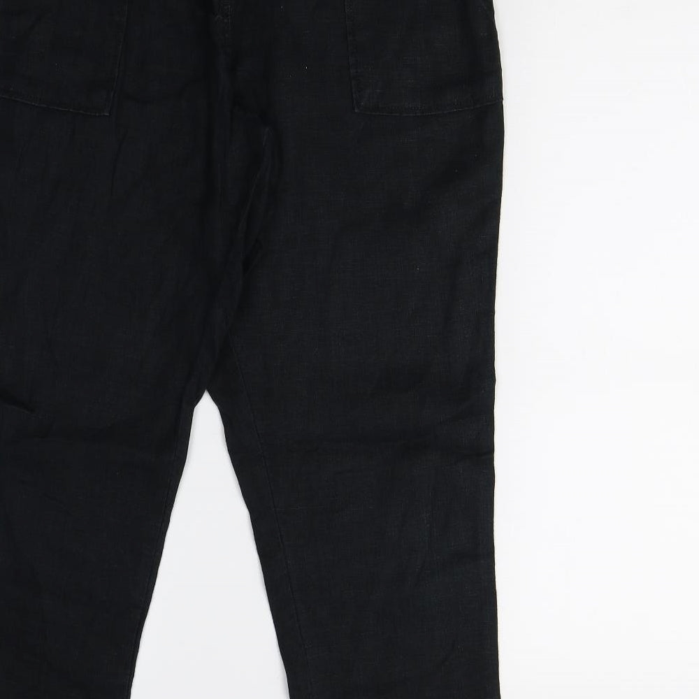 Womens UK Size 16 M&S Regular Fit  Black Trousers