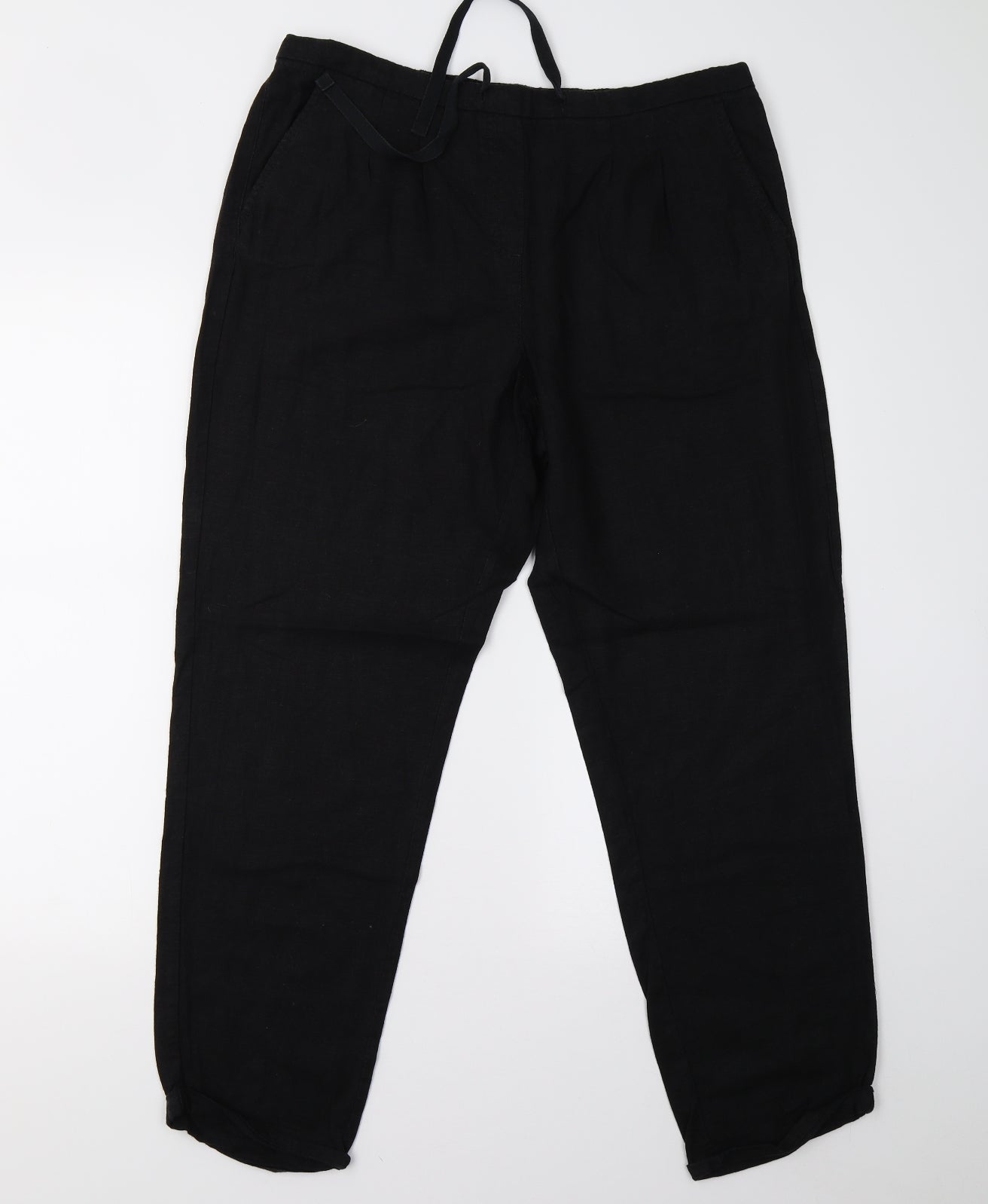 Womens UK Size 14 M&S Regular Fit  Black Trousers
