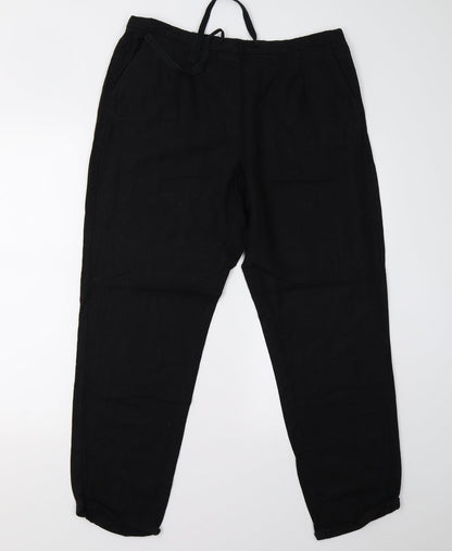 Womens UK Size 14 M&S Regular Fit  Black Trousers