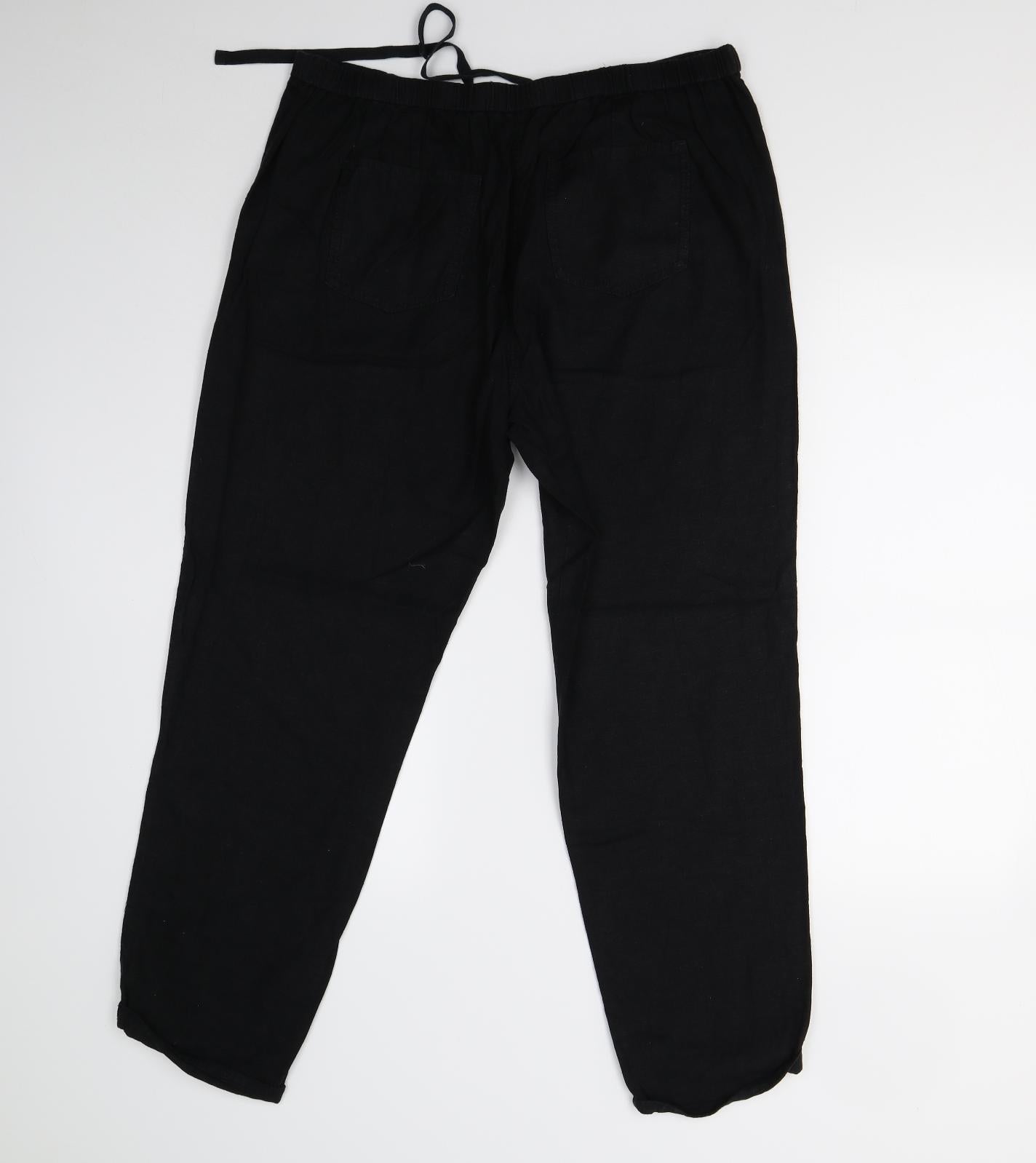 Womens UK Size 14 M&S Regular Fit  Black Trousers