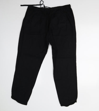 Womens UK Size 14 M&S Regular Fit  Black Trousers