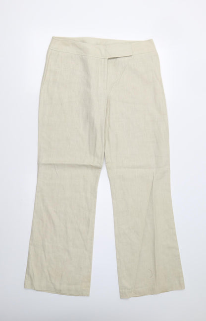 Womens UK Size 12 Evie Regular Fit  Beige Trousers