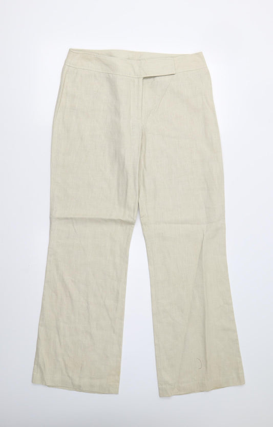 Womens UK Size 12 Evie Regular Fit  Beige Trousers