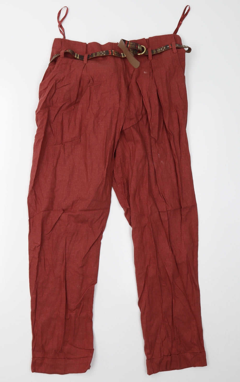 New Look Womens Red   Trousers  Size 14 L27 in