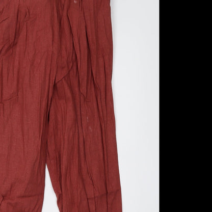 New Look Womens Red   Trousers  Size 14 L27 in