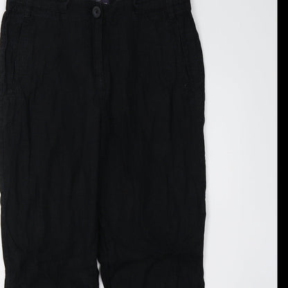 M&S Womens Black   Trousers  Size 14 L24 in - Short