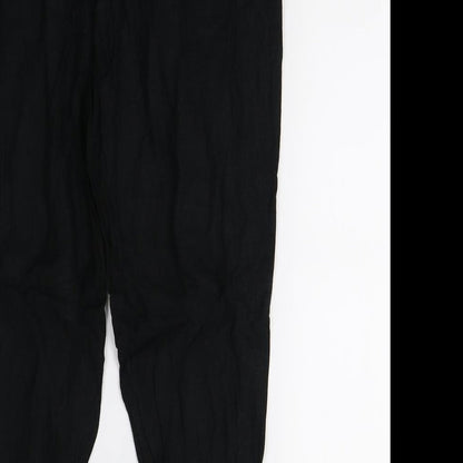 M&S Womens Black   Trousers  Size 14 L24 in - Short