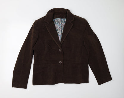 Preworn Womens Brown  Corduroy Jacket Blazer Size L