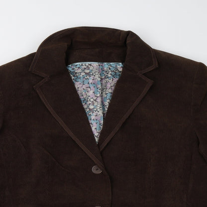 Preworn Womens Brown  Corduroy Jacket Blazer Size L