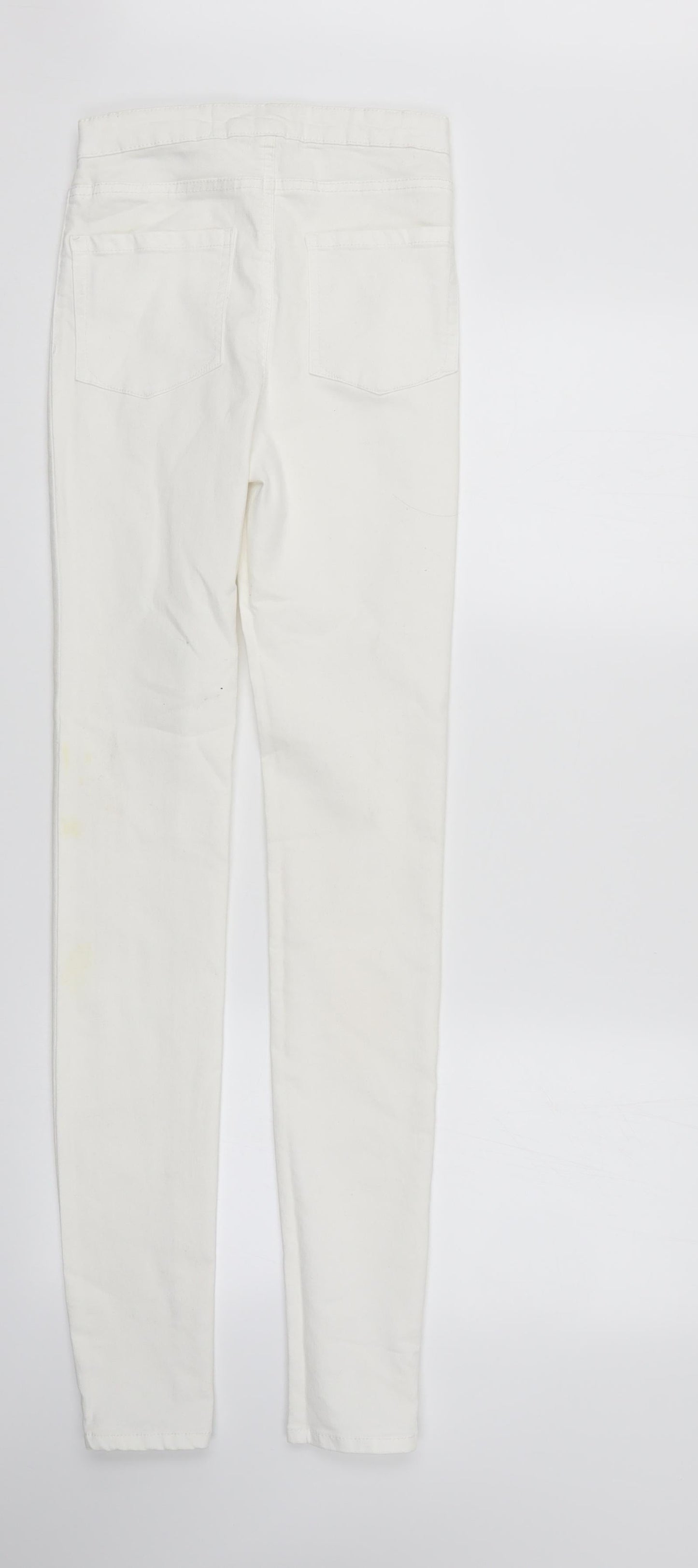 Denim & Co. Womens White  Denim Straight Jeans Size 8 L33 in