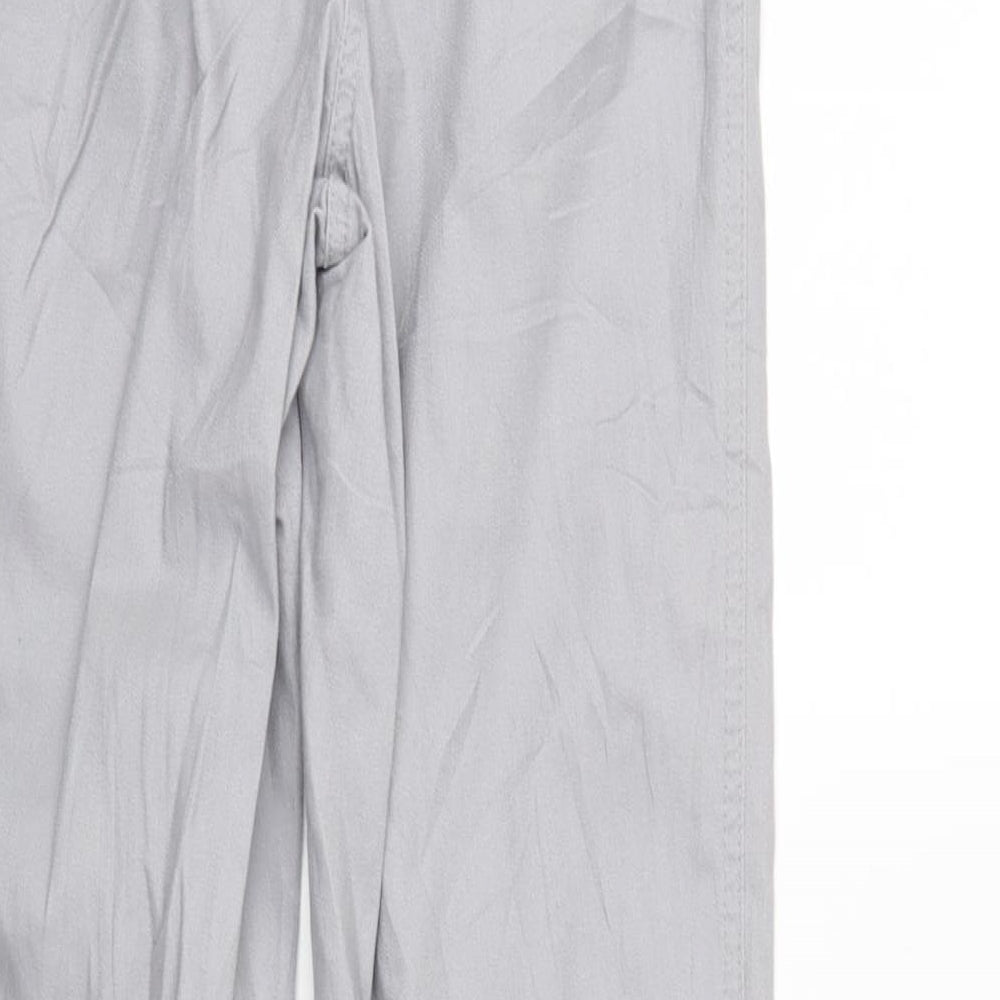 Collection L Womens Grey  Denim Straight Jeans Size 14 L29 in - Elastic Waist