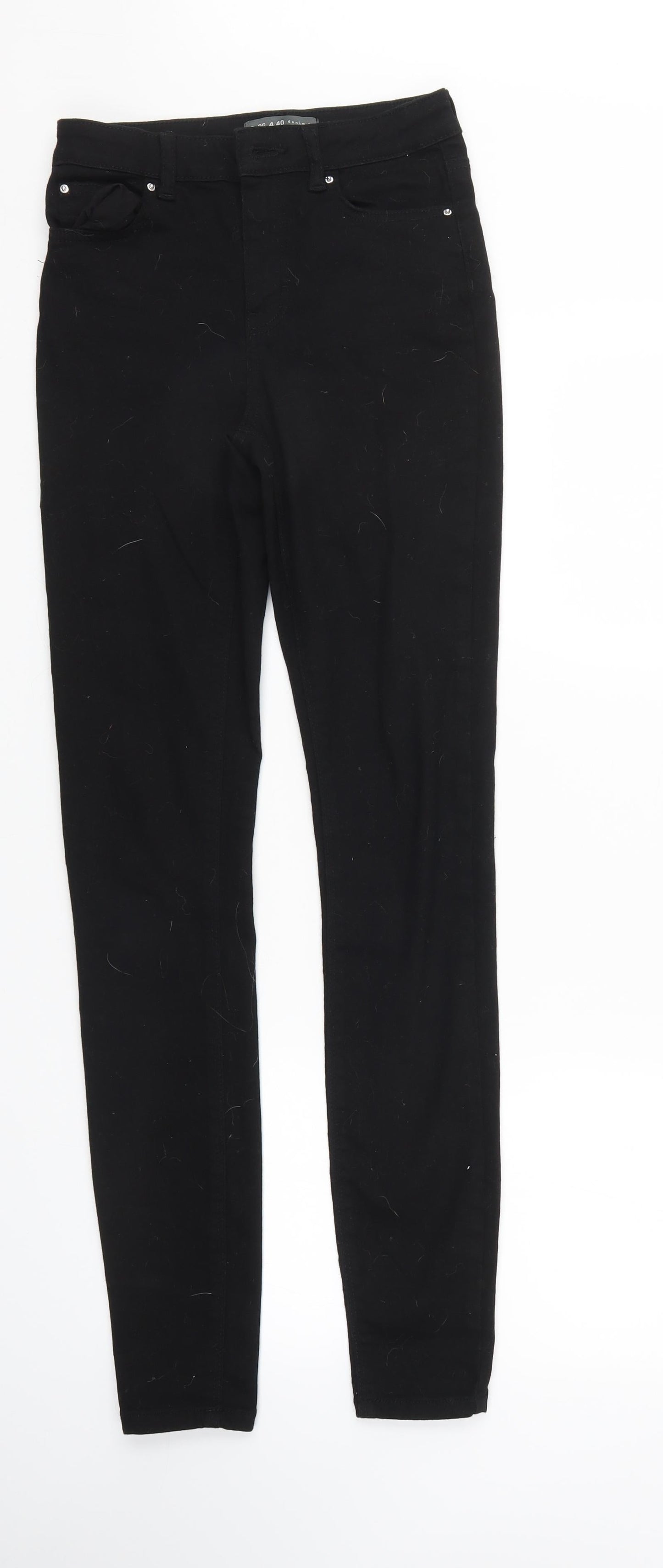 Denim & Co. Womens Black  Denim Straight Jeans Size 8 L32 in