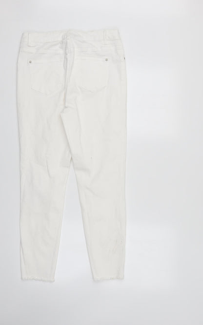 /Denim Womens White  Denim Straight Jeans Size 12 L26 in