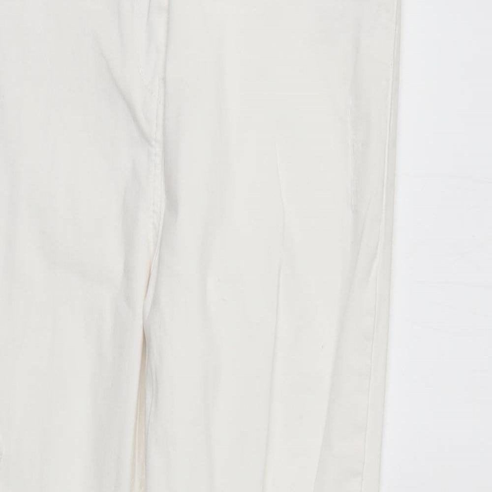 /Denim Womens White  Denim Straight Jeans Size 12 L26 in