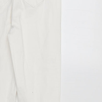 /Denim Womens White  Denim Straight Jeans Size 12 L26 in