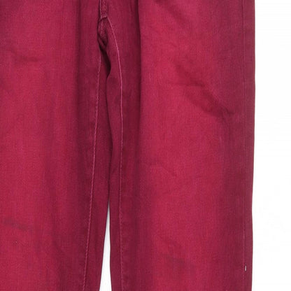 miss Neuss Mens Purple  Denim Straight Jeans Size 16 L31 in