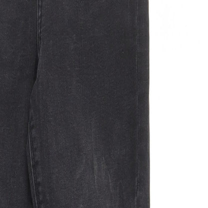 Denim & Co. Womens Black  Denim Straight Jeans Size 10 L30 in