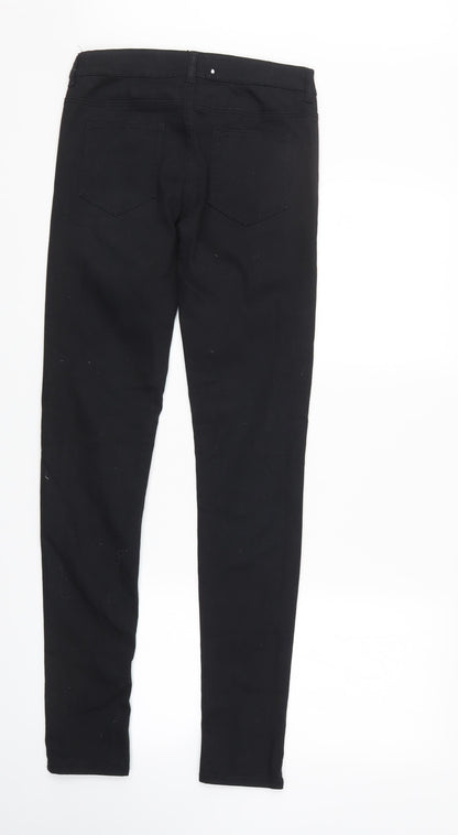Womens UK Size 8 Divided Regular Fit Straight Black Jeans