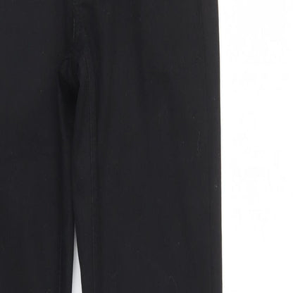Womens UK Size 8 Divided Regular Fit Straight Black Jeans