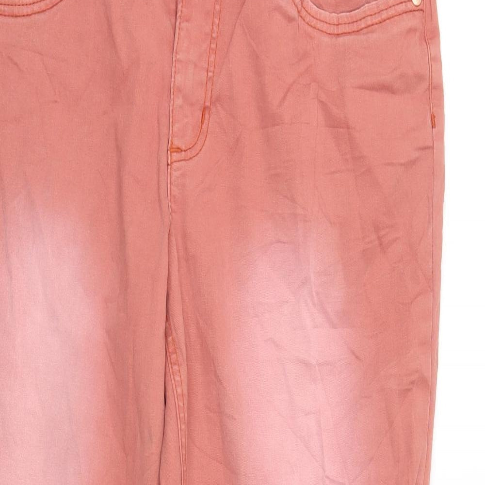 Rainbow Womens Orange  Denim Straight Jeans Size 12 L28 in