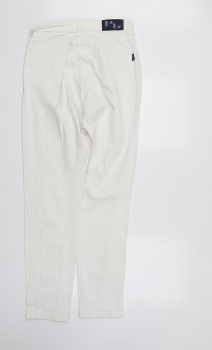 Porto Blue Womens White  Denim Straight Jeans Size 14 L31 in